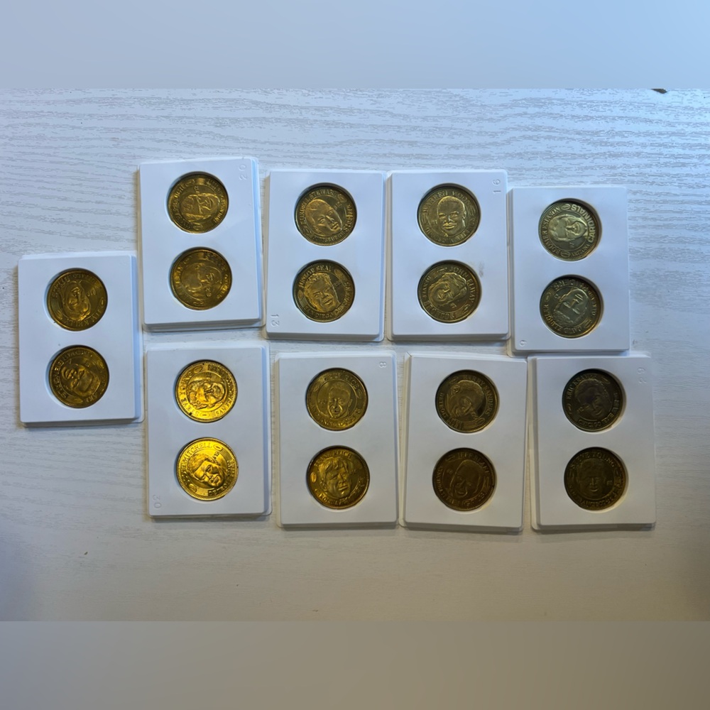 18 limited edition NFL legend coins